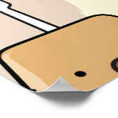 かわいい家の植物のセットポット。植物カラフル質 ポスター (角)