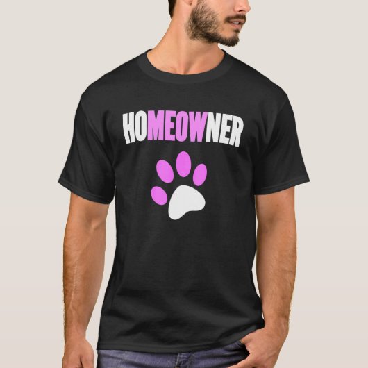 かわいい家の猫の鳴き声 Tシャツ (正面)