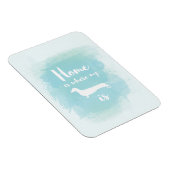 かわいい家は私のダックシュントが水色である マグネット (右側)