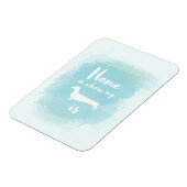 かわいい家は私のダックシュントが水色である マグネット (左側)