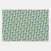 かわいい家並みデザイン ラッピングペーパーシート (正面2)