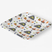 かわいい家族のキャンプ焚き火&テントグラス広場 ペーパープレート (傾斜あり)