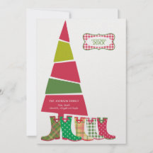 かわいい家族のクリスマスカード