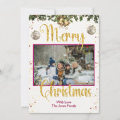 かわいい家族のクリスマスカード シーズンカード (正面)