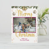 かわいい家族のクリスマスカード シーズンカード (スタンド正面)