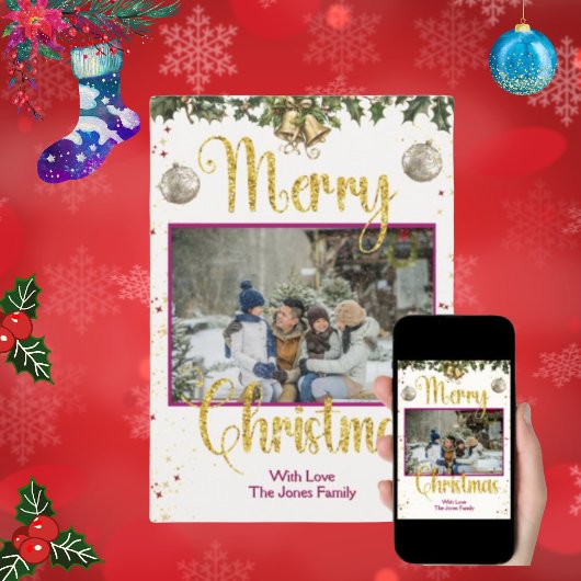 かわいい家族のクリスマスカード シーズンカード