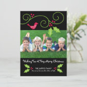 かわいい家族のクリスマスフォトカード シーズンカード (スタンド正面)
