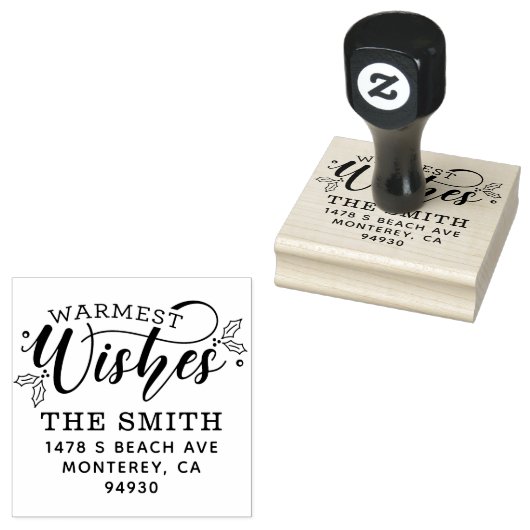 かわいい家族のクリスマス差出人住所スタンプ ラバースタンプ (押印)