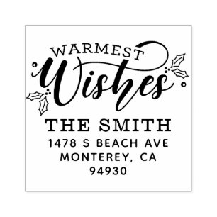 かわいい家族のクリスマス差出人住所スタンプ ラバースタンプ