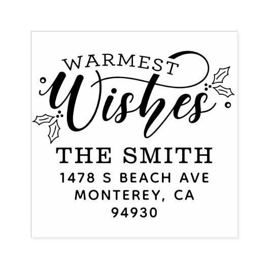 かわいい家族のクリスマス差出人住所スタンプ ラバースタンプ (インプリント)