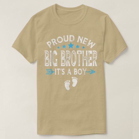 かわいい家族のジェンダー誇りを持ったが新しいビッグブラザーを明かす Tシャツ (デザイン正面)