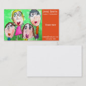 かわいい家族のセラピスト家族のカウンセラー 名刺 (正面/裏面)