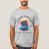かわいい家族のバケーションクルーズグレー オリジナル Tシャツ (正面)