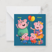 かわいい家族のバレンタインデー、オーダーメイドの愛らしいカード ノートカード (裏面)