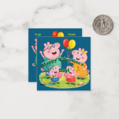 かわいい家族のバレンタインデー、オーダーメイドの愛らしいカード ノートカード (正面/裏面インサイチュ)