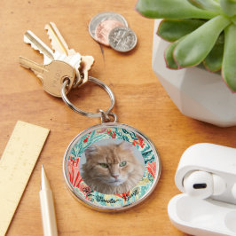 かわいい家族のペットの写真ギフト キーホルダー