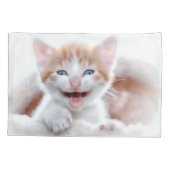 かわいい家族のペットの子猫写真 枕カバー (裏面)