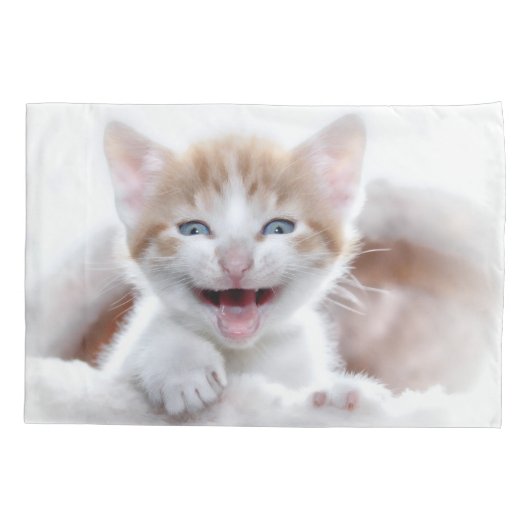 かわいい家族のペットの子猫写真 枕カバー (裏面)