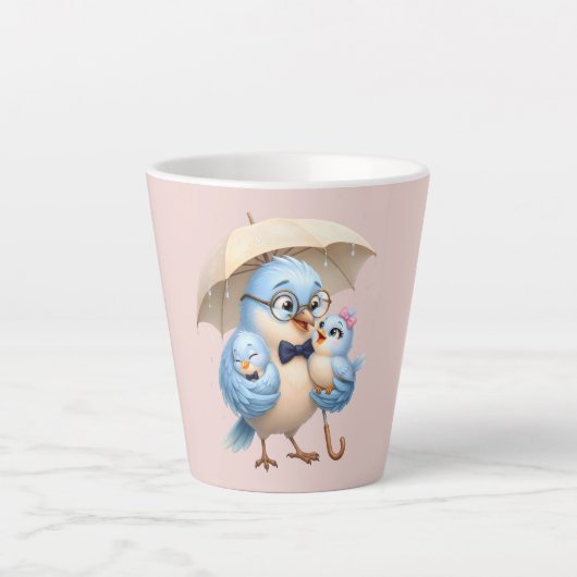 かわいい家族のラテマグ - 父の日のギフト カフェラテマグ (正面)