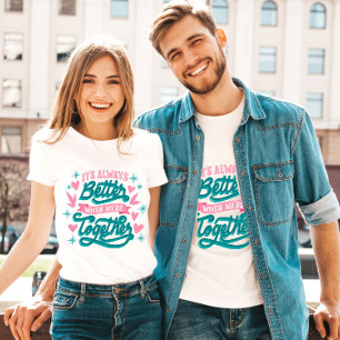 かわいい家族の休暇懇親会 Tシャツ