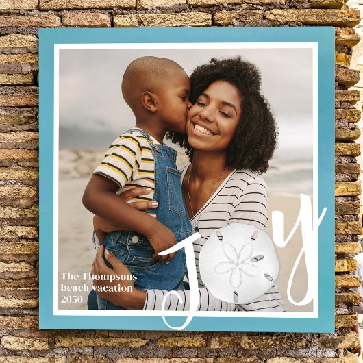 かわいい家族の写真の喜びパーソナライズされた フォトプリント           