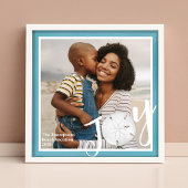 かわいい家族の写真の喜びパーソナライズされた フォトプリント           