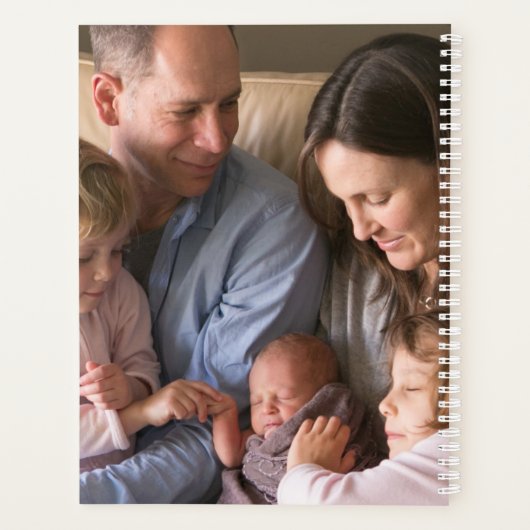 かわいい家族の写真プランナー懸命カバー プランナー手帳 (裏面)