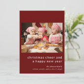 かわいい家族の写真ホリデークリスマスカード 招待状 (スタンド正面)