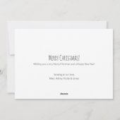 かわいい家族の写真メリークリスマス シーズンカード (裏面)