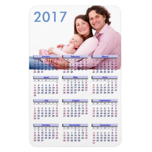 かわいい家族の写真2017ミニマグネットカレンダー マグネット