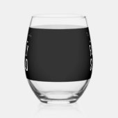 かわいい家族の分隊の名前の追加懇親会 ステムなしワイングラス (左)