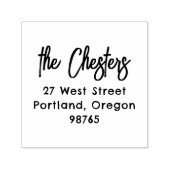 かわいい家族の名前と住所 セルフインキングスタンプ (デザイン)