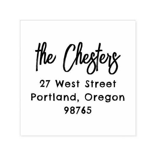 かわいい家族の名前と住所 セルフインキングスタンプ (デザイン)