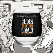 かわいい家族の名前を追加する日付懇親会 ステムなしワイングラス