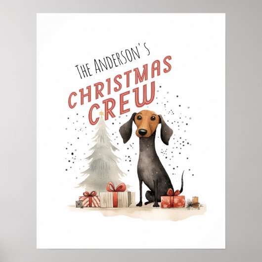 かわいい家族の名前 クリスマスクルー ポスター (正面)