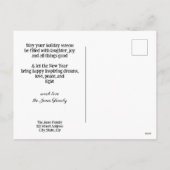 かわいい家族の子供たち雪だるまメリークリスマス シーズンポストカード (裏面)