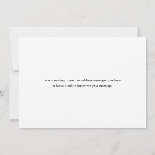 かわいい家族の引越しホーム引っ越しました新しいアドレス 案内状 (裏面)