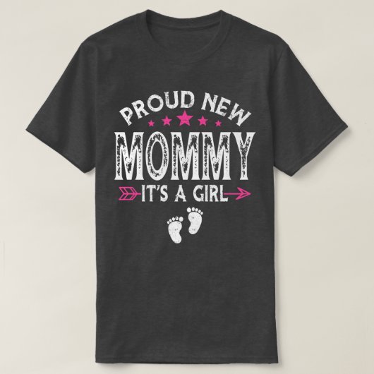 かわいい家族の性誇りを持った差し出す新しいママG Tシャツ (デザイン正面)