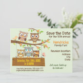 かわいい家族の懇親会デザイン。招待 招待状 (スタンド正面)