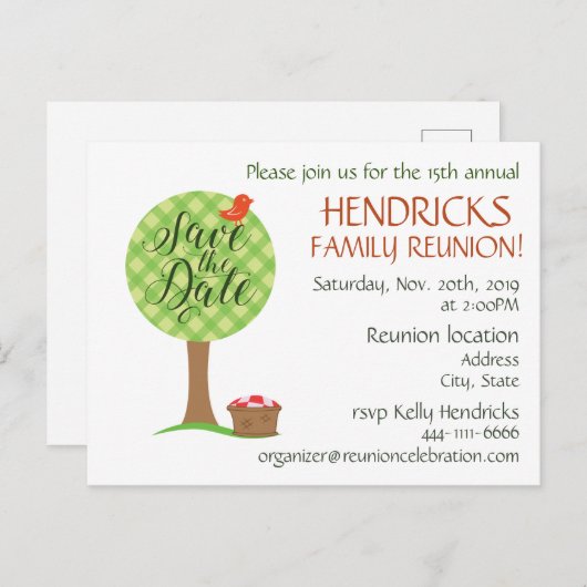 かわいい家族の懇親会 ポストカード (正面/裏面)