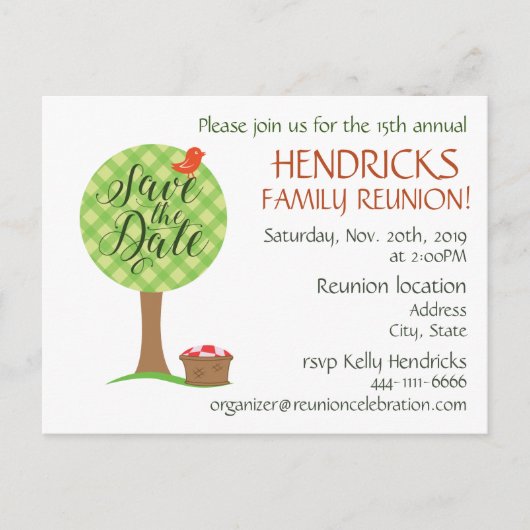 かわいい家族の懇親会 ポストカード (正面)