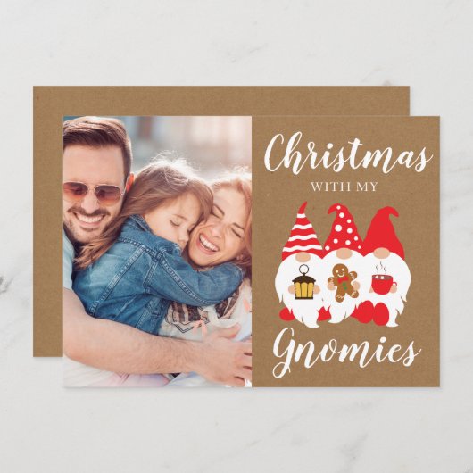 かわいい家族の格言クリスマスフォト シーズンカード (正面/裏面)