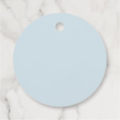 かわいい家族の羊のフローラガーデン赤ちゃんシャワー フェイバータグ (裏面)