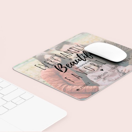 かわいい家族は美しい引用文家族の写真 マウスパッド