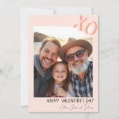 かわいい家族バレンタインピンクXO シーズンカード (正面)