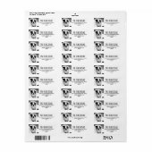 かわいい家族ペットの写真差出人住所ラベル ラベル (フルシート)