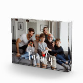 かわいい家族ラブホワイトスクリプトカスタム水平 フォトブロック (右)