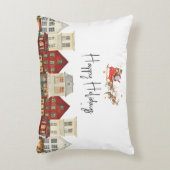 かわいい家族伝統的のサンタ・クリスマス アクセントクッション (正面(垂直))