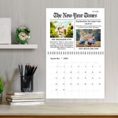 かわいい家族写真テンプレート新聞 カレンダー