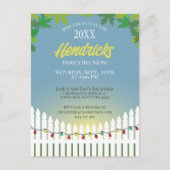 かわいい家族懇親会のピケ飾ット柵 ポストカード (正面)